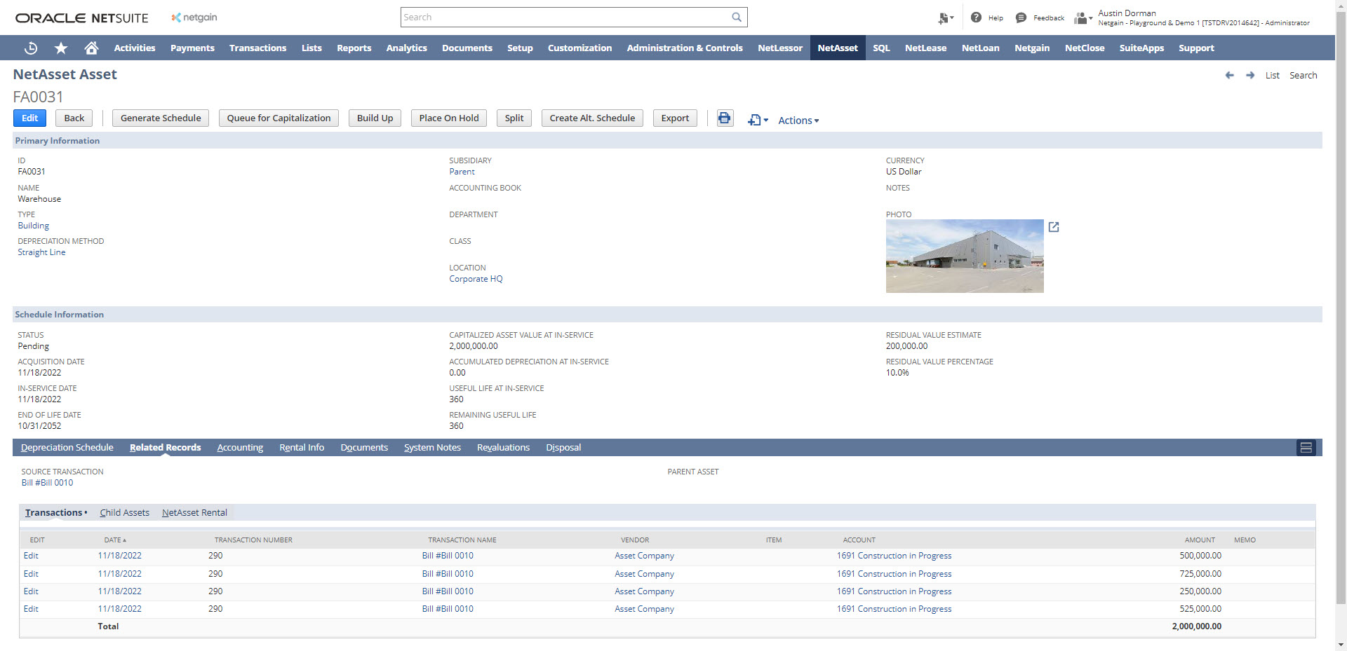 NetAsset Makes CIP Process and Roll Forward Reports Easier in NetSuite